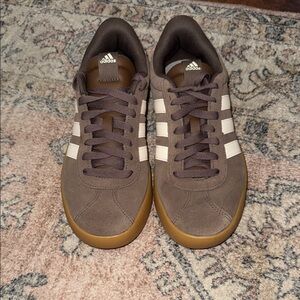 Adidas Brown and White Athletic Shoes